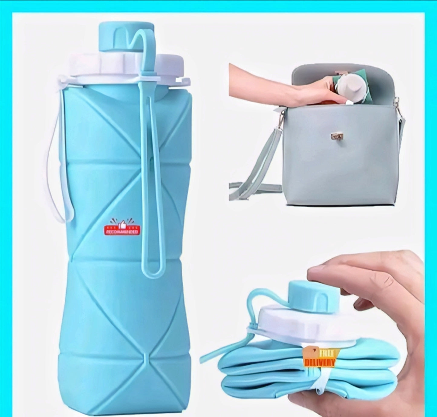 Silicone Foldable Water Bottle – Portable, Leakproof & Travel Friendly