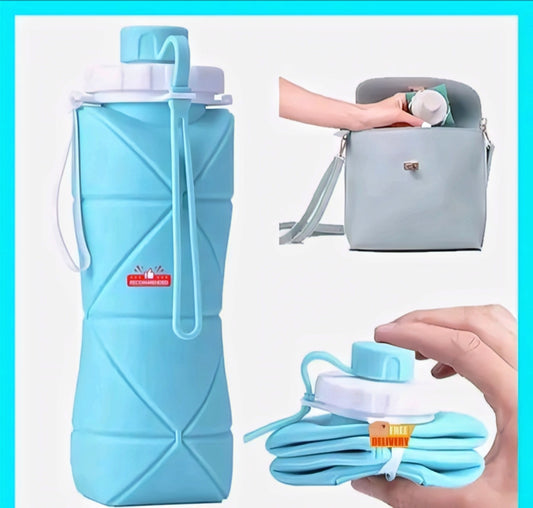 Silicone Foldable Water Bottle – Portable, Leakproof & Travel Friendly