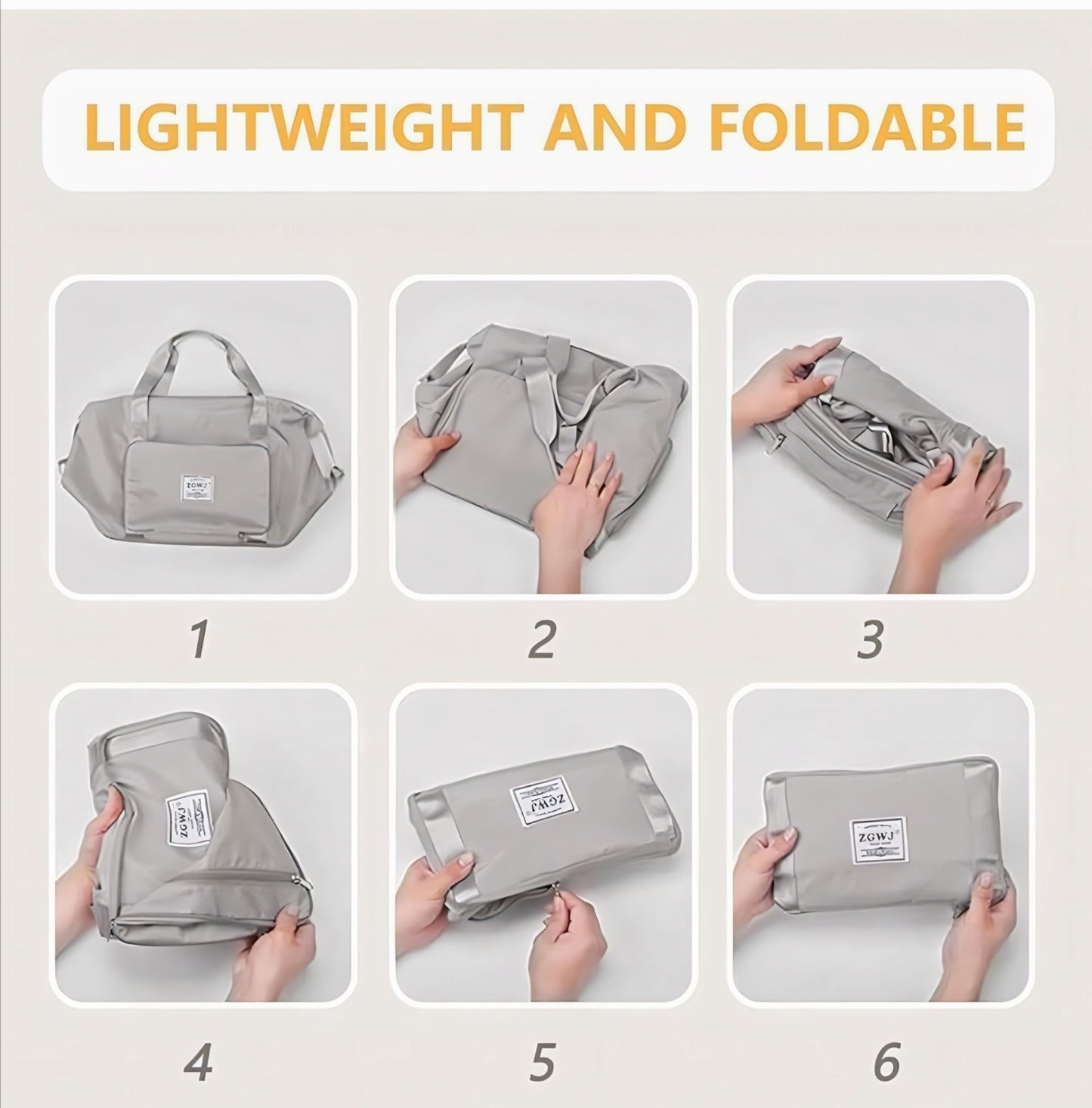 Foldable Travel Duffel Bag with Wet Pocket & Shoe Compartment | Waterproof Weekend Bag