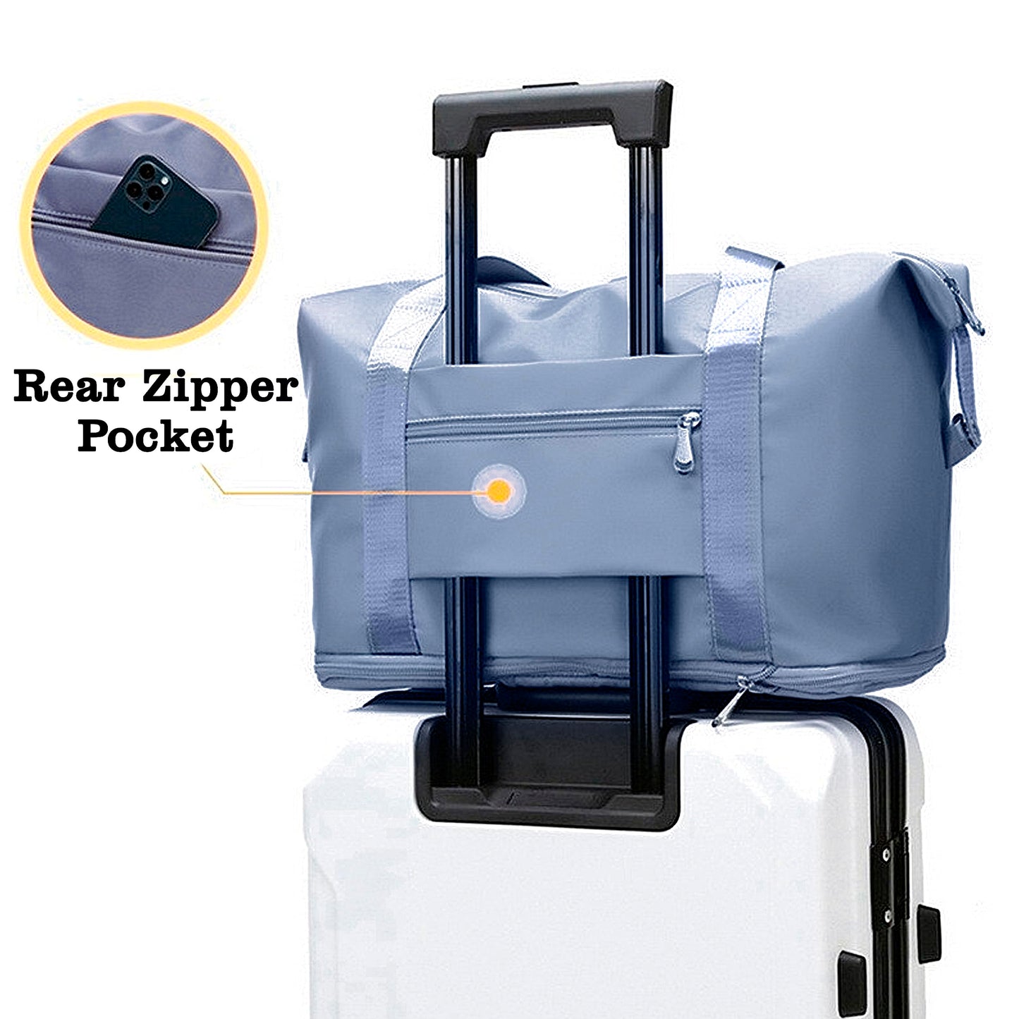 Foldable Travel Duffel Bag with Wet Pocket & Shoe Compartment | Waterproof Weekend Bag